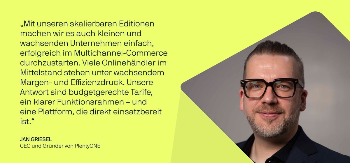 Jan Griesel, CEO und Gründer von PlentyONE 